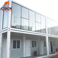 Maison conteneur Cbox en kit, personnalisable, à deux étages, modulaire, pour dortoir de chantier ou bureau préfabriqué