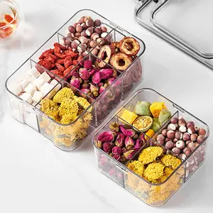 Fresh Preserving Seal Case Food Storage Container 4 parts devided Sealed Box Multi use for food