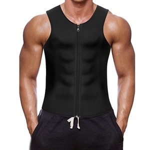 Corset de fitness pour hommes européens et américains Sweat-shirt Shapewear Zipper Vest Fitness Suit - Product Image 1