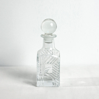 Diffuseur d'arômes carré gaufré au design unique, 150 ml, en verre, pour huile de parfum Attar, avec couvercle en verre sphérique