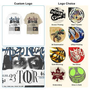 เสื้อยืดสตรีทแวร์ทรงโอเวอร์ไซส์สั่งทำพิเศษ ผ้าฝ้าย 100% 280gsm ทรงบ็อกซี่ รับผลิตแบบ OEM ODM ขั้นต่ำสั่งซื้อน้อย ทรงหลวม แขนสั้น ระบายอากาศ แห้งเร็ว สำหรับผู้ชาย - Product Image 5