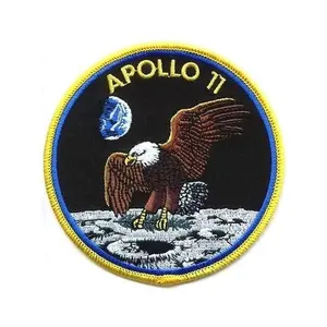 NASA Apollo 11 Patch Ricamato il Ferro o Cucire su Applique del Distintivo Astronauta Vestito di Spazio Souvenir FAI DA TE Costume Apollo Luna