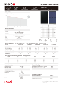 Panneau solaire Longi Hi-MO 7 Explorer LR7-54HGBB 440~460W Full Black pour modules photovoltaïques de toit Longi <span class=keywords><strong>460Wp</strong></span> demi-cellules - Product Image 3
