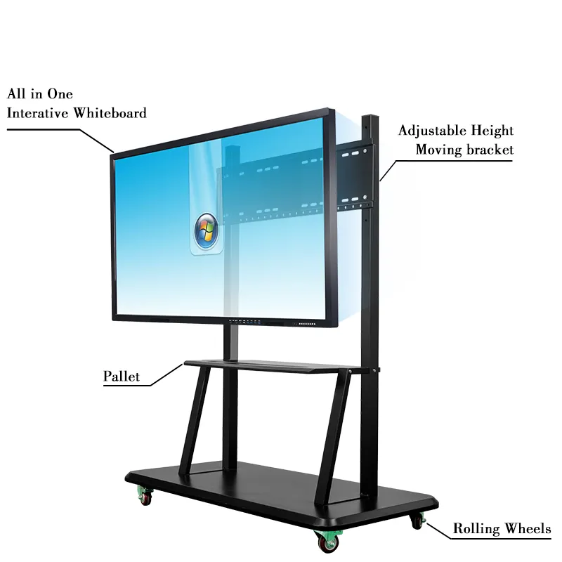 75 인치 IR 터치 스크린 대화 형 LCD 화이트 보드 DVI 인터페이스 알루미늄 및 합금 소재가있는 Android 작동 스마트 보드