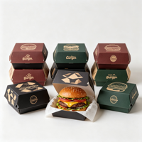 Boîte à sandwich en papier kraft écologique et recyclable avec couvercle transparent pour boulangerie à emporter, finition mate, emballage alimentaire pour gâteaux et beignets