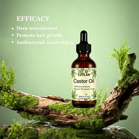 Minyak Jarak Hitam Label Pribadi Cold Pressed Menutrisi Rambut, Bulu Mata, Alis, Memperbaiki Pertumbuhan Rambut, Memperkuat, Minyak Jarak Organik Grosir