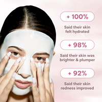 Masque Visage Quasi Bio-Collagène Hydratant de Nuit Masque en Tissu Coréen Niacinamide & Collagène à Faible Poids Moléculaire Soin Lissant de la Peau