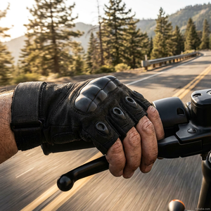 批发触摸屏半指自行车手套透气轻便Guantes Bicicleta 适合公路骑行 - Product Image 1