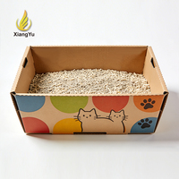 Fabricant OEM de litières pour chats jetables en carton ondulé épaissi, enduit de cire kraft, imperméable et écologique, fournisseur d'articles pour animaux de compagnie