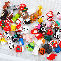 Perles focales en silicone PVC 3D en forme d'animaux, les plus vendues, pour la création de colliers, bracelets, porte-clés et stylos perlés faits main