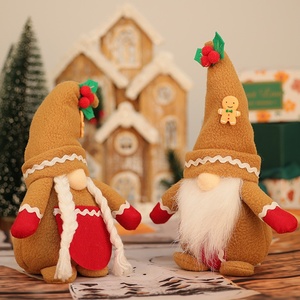 Cross-border New Christmas Decorations <strong>Gingerbread</strong> Man Knitted Pointed Cap Rudolph Faceless Doll Toy Window Display <strong>Piece</strong> Model - Product Image 2