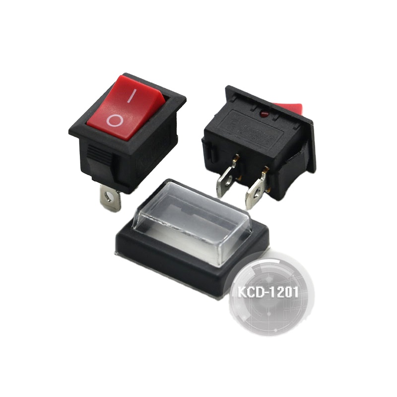 Wnre 2 pin KCD кнопочный переключатель KCD-1201 DC 12V водонепроницаемый кулисный переключатель с водонепроницаемым чехолом
