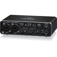 Behringer UMC202HD Audiophile 2x2, Antarmuka Audio USB 24-Bit/192 kHz dengan Preamplifier Mikrofon Midas