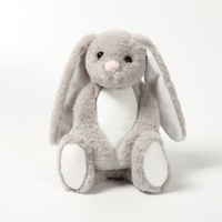 Peluche lapin transfrontalière de Pâques, super douce, en peluche courte et coton PP, avec logo thermocollé et longues oreilles