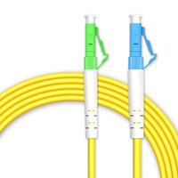 Kabel Patch serat LC/UPC ke LC/APC kustom 9/125um SM SX 2.0mm kabel Patch serat optik mode tunggal 1 2 3 m