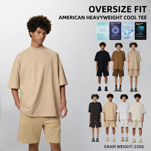 T-shirt da <span class=keywords><strong>uomo</strong></span> 100% cotone personalizzata con logo in strass, design di qualità, girocollo piccolo a costine, oversize, streetwear, t-shirt bianca da <span class=keywords><strong>uomo</strong></span> - Product Image 1
