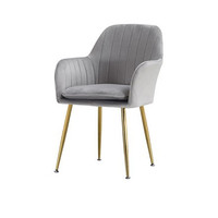 Chaise de salon simple en velours de luxe léger pour la maison, la célébrité, le maquillage, la salle à manger, la table, le tabouret, le dossier, la chambre à coucher, la manucure, le bureau à domicile