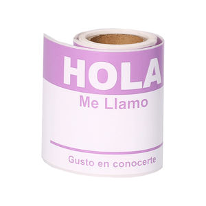 Nouveaux autocollants personnalisés pour badge nominatif, rouleau de papier, vinyle adhésif, étiquette imperméable, impression de logo, <span class=keywords><strong>autocollant</strong></span> - Product Image 1