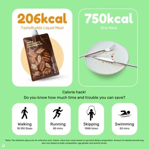 TasteBudds Repas liquide au chocolat noir 55g x 5 paquets, prêt à manger, substitut de repas à emporter - Product Image 4