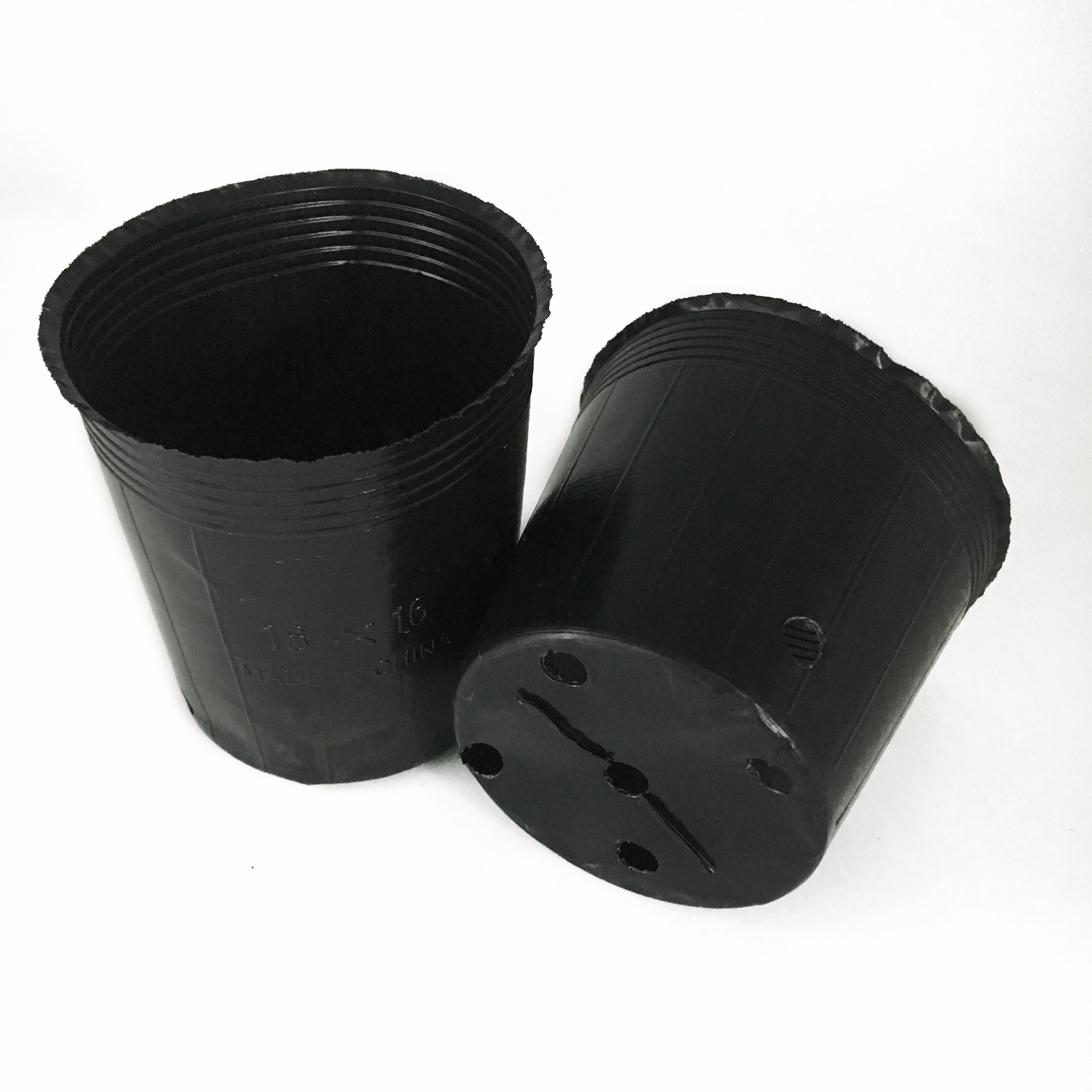 Черный круглый пластиковый горшок для растений, горшок для бонсая высокого качества