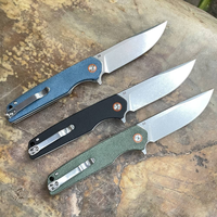 Couteau pliant EDC avec lame en acier D2 et poignée G10, gravure au laser du logo, nouveau modèle 2026