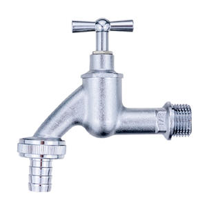 Grifo de Jardín Exterior Tangke, Totalmente de Cobre, Cromado, para Lavadora Doméstica, con Diseño Anti-Salpicaduras, para Patio y Fregadero - Product Image 1