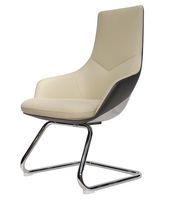 Chaises de conférence de bureau Morden en cuir haut de gamme à dossier moyen