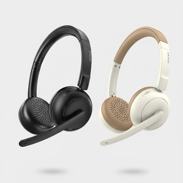 Custom Environmental Noise Cancell Business Communication Wireless Office Headset with Dongle Mute Microphone
