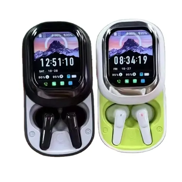 Smart Mobile Phone SE-ONE Wireless Earphone TWS Headset Touchscreen BT Headphones Message Push Touch Screen Earbuds