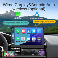 SEMAITU 7 pouces 1 Din Flip écran tactile MP5 lecteur sans fil Carplay Android Auto Radio USB pour Bluetooth Placement du tableau de bord