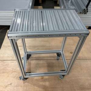 Table de travail pour chaîne de montage 600x400x700mm, norme européenne 4040, petite table en acier personnalisée avec roulettes, établi industriel OEM - Product Image 3