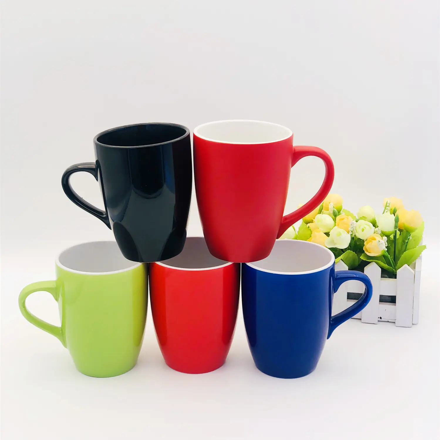 Tasse de sublimation simple de 11oz tasse à café en céramique de grande capacité avec logo imprimé personnalisé