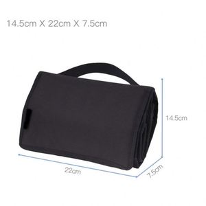 Insulated Lunch Bag Black Non-Woven Fabric Handle Hook Loop Closure Food Storage Cooler Bag - Product Image 5