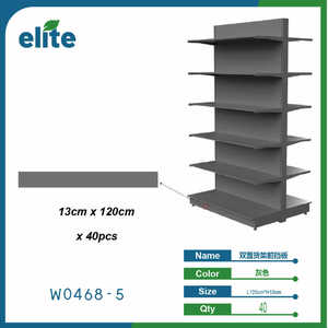 Elite Front Panel 1200x130mm 0.4mm Metal Iron Dark Gray Adjustable Supermarket Shelving - Product Image 3