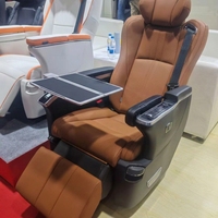 Canapé-lit en cuir d'aviation de luxe modifié, inclinable électriquement, couleur et logo personnalisables pour Mercedes-Benz Viano V260