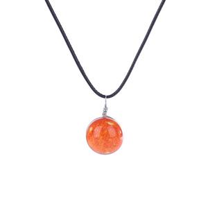 Collier pendentif en verre sphérique Noctilucent Planète Étoile de Nuit, luminescent double face, galaxie nébuleuse cosmique, chaîne de pull - Product Image 6