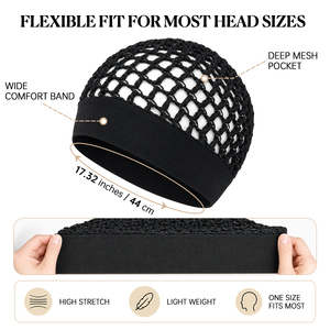 <span class=keywords><strong>Bonnet</strong></span> de nuit en maille tricotée très élastique avec large bande, <span class=keywords><strong>bonnet</strong></span> de sommeil doux et sûr pour femmes, toutes saisons - Product Image 4