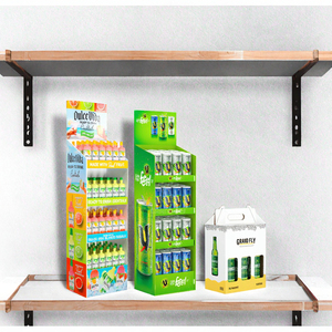Tùy chỉnh bán lẻ cho Pop tông hiển thị đứng có thể tái chế khuyến mại POS giấy hiển thị giá cho đồ ăn nhẹ Đồ uống Rượu kệ - Product Image 3
