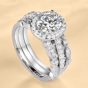 Bague en zircon pour femme de haute qualité, taille brillant, argent sterling plaqué rhodium, certifiée CMA, style punk, mariage, fête, anniversaire - Product Image 2