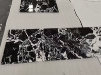 Carreaux de sol en pierre naturelle, marbre blanc et noir