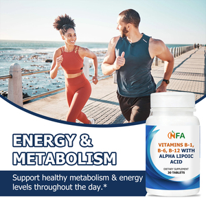 Comprimés de Vitamine B Complexe de Qualité Supérieure avec Acide Alpha-Lipoïque pour Soutenir un Métabolisme Sain et Améliorer l'Énergie – Comprimés Antioxydants - Product Image 3