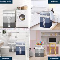 Panier à linge pliable en tissu de coton tendance, grande capacité 50x30x50cm avec poignées, idéal pour la maison - Vente chaude