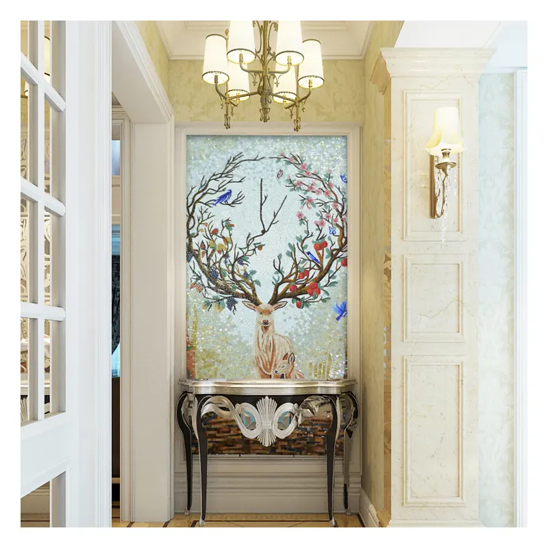 ZF 3d Мозаика с изображением оленя, животные, мозаичные узоры для гостиной, Настенный декор