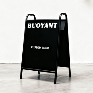 Double-Sided A-Frame Sidewalk Sign Stand Metal Pavement Advertising <b>Board</b> for Business Outdoor Display - Product Image 1