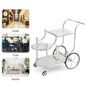 Bar Kaca Melayani Keranjang Minuman Melayani Troli Bar Troli untuk Hotel Restoran Pesta Pernikahan - Product Image 4