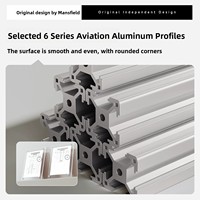 Support d'écran modulaire en aluminium avec organisateur de bureau en acrylique pour configuration double écran et gestion des câbles