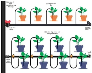 Set di freccette stabilizzatrici personalizzate <span class=keywords><strong>per</strong></span> irrigazione a goccia automatica, <span class=keywords><strong>per</strong></span> il risparmio idrico in pareti vegetali e l'agricoltura, con freccette dritte e curve - Product Image 5