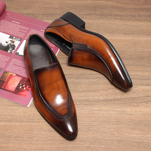 Lujosos zapatos de boda transpirables para fiestas con propiedades antideslizantes para zapatos de atuendo formal de oficina para hombres - Product Image 5