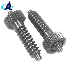 Arbre d'engrenage droit en acier usiné CNC sur mesure, engrenage à vis sans fin de haute précision non standard pour machines industrielles - Product Image 1