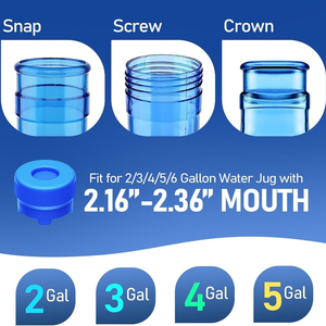 Tapa de jarra de agua de 5 galones sin BPA, reutilizable, sin derrames, 55mm, tapas de botella de agua, tapas de repuesto de silicona, antisalpicaduras, recién llegado - Product Image 4